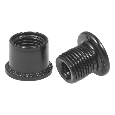 Close-up of Dope Bike Chainring Bolts And Nuts Set For 2x And 3x Chainrings M8 Bolts And M8 Nuts T25 Steel Black Finish Five Pack