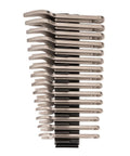 Stacked view of Service Wrench Set With Modular Organizers, 15-Piece SAE Wrench Kit From 3/4 to 1-5/8 Inch, with 1-tab and 3-tab organizers