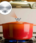 Spiffy Replacement Pot Lid Knobs 20 Pack Stainless Steel Dishwasher Safe Handles For All Cookware Lids Easy Swap Diy Kitchen Upgrade, silver knob on red pot lid
