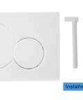 Dual Flush Actuator Plate For Concealed Cisterns Alpine White Wall Mount Toilet Flush Plate Easy Install With Dual Buttons