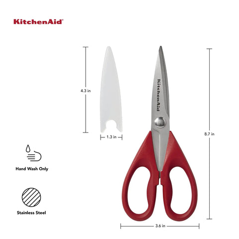 Top Shelf All Purpose Kitchen Shears With Protective Sheath Ridiculously Sharp Stainless Steel Blades Dishwasher Safe Cozy Comfort Grip Perfect For Snappy Meat Veggie And Packaging Cuts