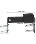 Solid Carbon Steel Double Gate Latch With Strong Arm Design For Chain Link Fences Weatherproof Outdoor Security Lock, side view with measurements.
