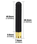 Twin Pack Ultra Compact Dual Band WiFi Antenna 2.4GHz 5.8GHz Omni Directional RP-SMA Male with dimensions