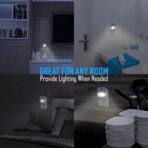 Night Light LED Plug In Wall Night Lights With Dusk To Dawn Sensor Auto On And Off For Hallways Kitchen Bathroom Bedroom