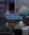 No Fuss Wall Plug In LED Night Light With Dusk To Dawn Sensor Auto On Off For Hallways Kitchen Bathroom And Bedroom 6 Pack