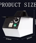 Swift 1500W Optical Eyeglasses Frame Warmer Delivering Snap Heat Adjustments And Hot Cold Air Shifts For Super Smooth Resin Lens Bending device with size dimensions shown.