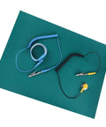 Anti Static Wrist Strap With Grounding Wire And ESD Mat Set For Phone Repair, Computer And Electronics Workstations, 30x40cm Silicone Mat