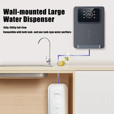 Wall Mounted Water Dispenser With Child Lock Five Temperature Settings Three Volume Levels 2200W for home and office