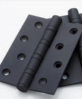 Heavy Duty Stainless Steel Door Hinge Set, Black, 2 Pieces, Quiet Smooth Bearing Action For Wooden Doors, Folding Doors, And Bathroom Doors