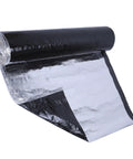 Heavy Duty Self Adhesive Roof Patch Tape And Waterproof Asphalt Shingle Sealant Roll For Balcony Gutter And Basement Leak Patch Easy Peel Stick Weatherproof Underlayment Membrane showing black and silver roll.