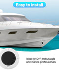 Boat Self Bailing Cockpit Mounted Scupper Valve Kit with Two Seven Eighths Inch Rubber Flapper Valve and Gasket on yacht