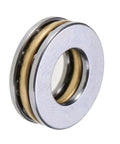 Close-up of Four Pack Mini Thrust Ball Bearings For 3D Printers 4x10x4mm with brass cage, bearing steel construction