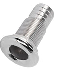 Thru Hull Barbed Fitting 316 Stainless Marine Grade Outlet Inlet Connector Three Quarters Inch For Yacht Boat Bilge Drain And Cooling System Installation Saltwater Ready Marine Hardware