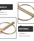 Lynch Pin Lock Pin Set 10 Pc Zinc Plated O Ring Pins 8x45mm Assortment close-up showing smooth alloy material