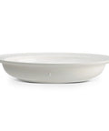 Side view of a white Spillproof Lip Plate For Adults With Inner Lip Guide No Mess Non Slip 9 Inch Plate For Independent Eating.
