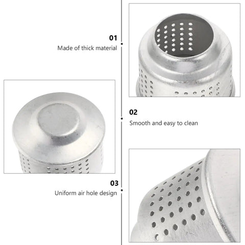 Two Pack Aluminum Coffee Pot Spout Cover Splash Guard For Espresso And Mocha Pots No Mess Spills Easy Fit For Various Pot Sizes