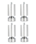 4x Adjustable Metal Furniture Legs 12cm Heavy Duty Alloy Sofa Bed Table Feet Anodized Aluminum For Wardrobes Coffee Tables Cabinets With Rotating Base 0 To 8mm Leveling Non Slip Base