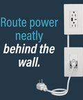 In Wall Power Outlet Extender Kit With 6 Foot Cable White Finish Perfect For Kitchen Remodels And Outlet Relocation Includes USB Ports
