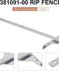 Premium Quality Straight Shooter Rip Fence Replacement 381091-00 No Sweat Table Saw Guide Rail, solid metal construction.