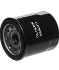 Spin-On Lube Filter For Mahindra Tractors And MAGNUM Generators, Broad Compatibility Across 1526 To 3016 Series, black filter with text