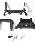 Nylon shock tower and body mounts for Traxxas Slash with clips, featuring Beefed Up Shock Tower Front And Rear Body Mounts.