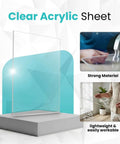 Front view of two PlexiPro clear acrylic sheets, 12 x 24 in, 1/4 in (3 mm) thick, transparent for DIY projects