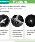 Beefy Replacement Blender Blades Two Pack For Magic Bullet 250W, High Quality Stainless Steel, Fits MB1001 MB1001B MBR0301 MBR0701P MBR1101 MBR1701 MBR1702 Ideal For Smoothies Nuts Ice Frozen Fruit. Black blender blade with stainless steel cross blades and gasket