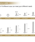 Various sizes of Badass 142 Piece Stainless Steel Screw Assortment Kit, including #10-24 nuts and flat washers.