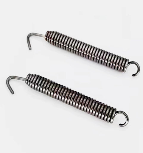 Two Pack 90mm Swivel Exhaust Muffler Springs For Motorcycles Durable Stainless Steel Construction With Anti Binding Hook Design Keeps Exhaust Parts Tight Prevents Cracking On Rough Bumpy Roads, two stainless springs