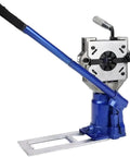 Electric Hydraulic Hose Crimping Machine Heavy Duty High Pressure Sealer With Comfort Grip Handle, blue with ergonomic lever.