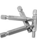 Kickstart Your DIY Game With This 4PCS Y-Type Screwdriver Bit Set, Featuring Heavy-Duty Chrome Alloy Steel That Never Strips And Fits Standard 1/4 Inch Cordless Drills For Secure Security Fastening Jobs. 4-piece Y-type security bits, Y4 Y5 Y6 Y8, 1/4 inch hex, chrome alloy steel