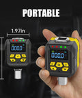 Half Inch Drive Digital Torque Adapter With Buzzer And LED Indicator For Boss Level Precision, shown in hand, with dimensions