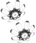 LED Garage Ceiling Light 2 Pack With 8 Plus 1 Adjustable Panels Ultra Bright 14000 Lumen Deformable Fixture