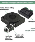 3Nm open-loop stepper motor driver kit with electric hollow rotary table reducer and DM556 driver for automation.