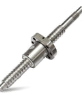 SFU1204 Ball Screw With Ball Nut Right Hand Thread RM1204 BK10 BF10 End Machined for 3D Printer Build shown at an angle.