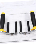 Portable Gypsum Board Lifter Set With Adjustable Angle Grip showing grips and jaws for hassle-free drywall transport.