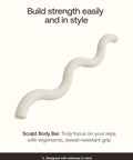 Curved ivory Weighted Body Bar For Your Home Gym Grind - All In One Barbell For Squats, Deadlifts, Curls, Presses And Full Body Workouts