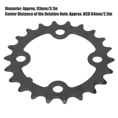 Two Pack 22 Tooth Bicycle Chainring For 104 BCD Cranks 64mm 8 9 10 Speed Replacement Carbon Steel With Four Sprocket Bolts