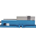 Shop Ready 5 Inch Heavy Duty Milling Machine Vise Crafted From Rock Solid Cast Iron With Precision Ground Rails in side view.