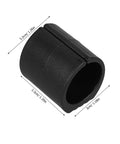 U Shaped Chair Leg Floor Protectors Anti Slip No Scratch Glides, black PE material, dimensions for 25-30mm round tubes