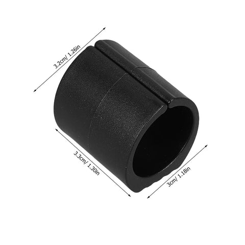 U Shaped Chair Leg Floor Protectors Anti Slip No Scratch Glides, black PE material, dimensions for 25-30mm round tubes