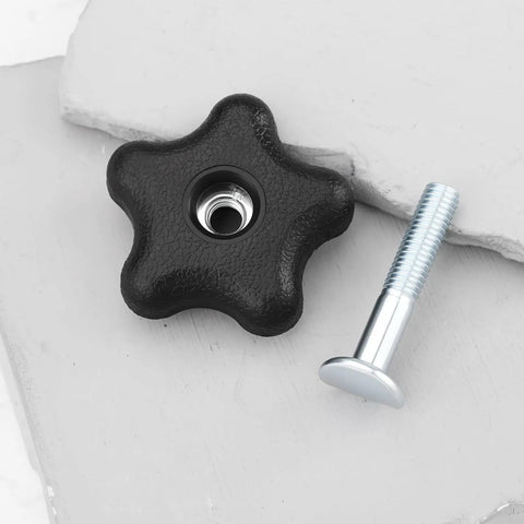 Grab This Awesome 4 Pack Lawn Mower Handle Knob Kit For Toros With Easy Screw Threads That Fit Multiple Models Totally Solid Upgrade For Your Yard Machines black star knob and threaded bolt replacement