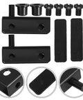 Black Finish Glass Shower Door Hinges Set With Metal Clamps Cold Rolled Steel Construction 4-Pair Shower Door Hardware
