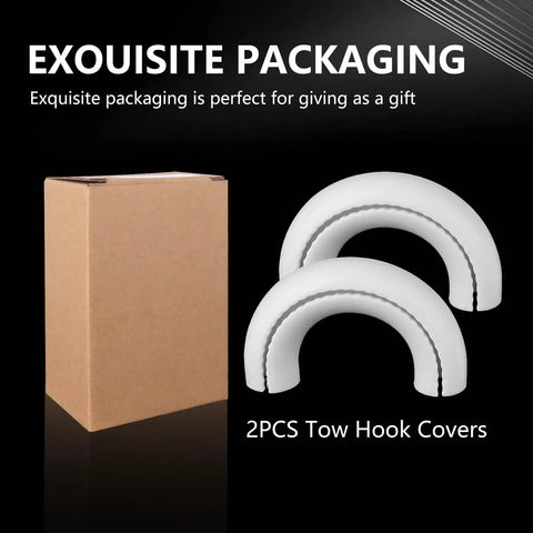 Tow Hook Covers Hitch Cover For Ford F-150 2004-2025 And Bronco 2021-2025 Works With Toyota Tundra 2017-2021 White Finish Package
