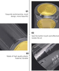 100 Piece Clear PVC Heat Shrink Wine Bottle Caps add a top shelf vibe to your glass bottles, showing the sealing design and quality material.