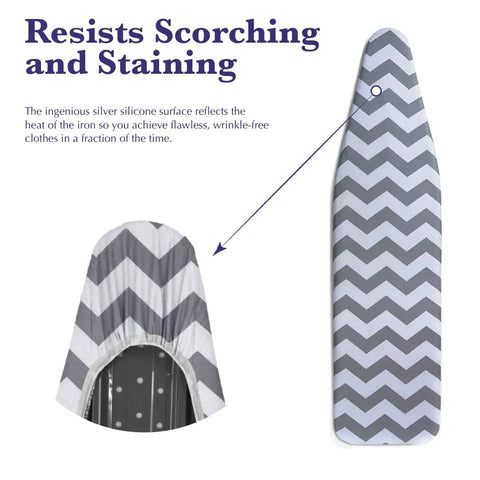 Padded Ironing Board Cover And Pad For Standard 15x54 Size With Heat Reflective Coating Scorch And Stain Resistant