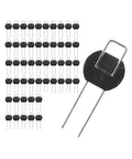 Flip Washer Garden Stakes And Landscape Staples, 6 Inch Metal Yard Spikes for Backyard Landscaping, Ground Pins, close-up view