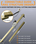 Connectable guide rail structure design for Heavy Duty Pro-Level Circular Saw Guide Rail Rig With One Push Lift Remote And Stepless Speed Dial For Killer Straight Concrete And Block Runs 250Cm To 300Cm.