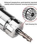 Close-up of Heavy Duty Er11 Spring Collet For CNC Milling Lathes Killer Grip Precision Alignment Cold Forged Steel Tool Holder.