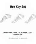 Top Notch 9 Piece Hex Key Set Crafted From Super Durable Chrome Vanadium Steel Perfect For Fast Assembly Of Knock Down Furniture And Quick Bike Repairs Around the Block. 9-piece hex key set, 7.09 in